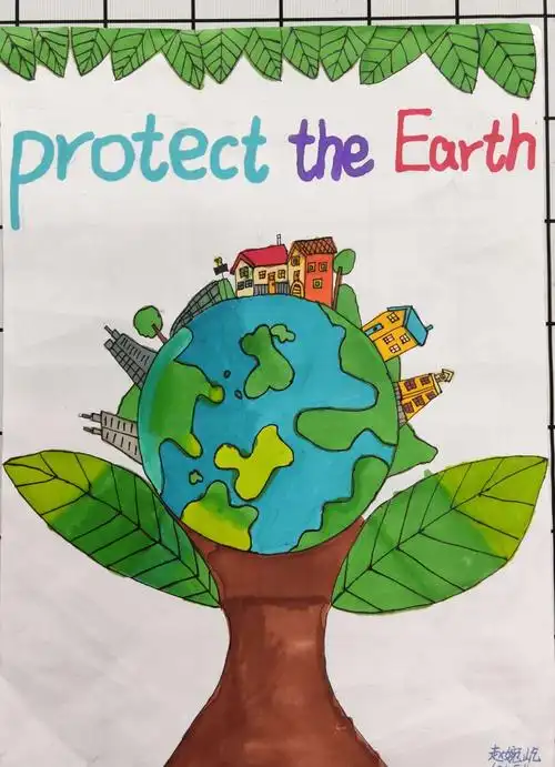 守护绿色地球 共绘美好未来——泗洪育才实验学校六年级英文海报制作