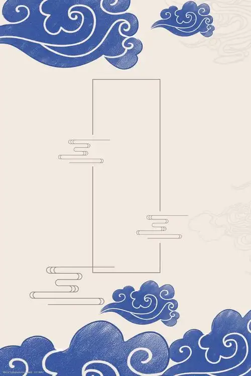中国风古风小清新大气背景海报
