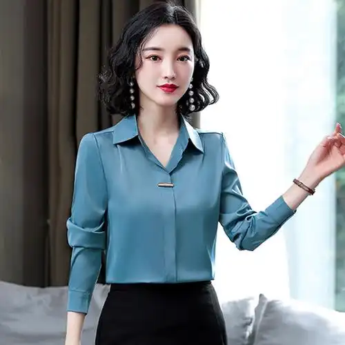 秋天秋季秋装大码女装2021早秋新款初秋薄款真丝上衣衬衫高端大牌