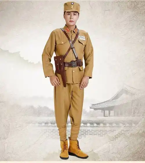 民国军装国民党披风美式军装国军军装军官表演服国军军装演出服装