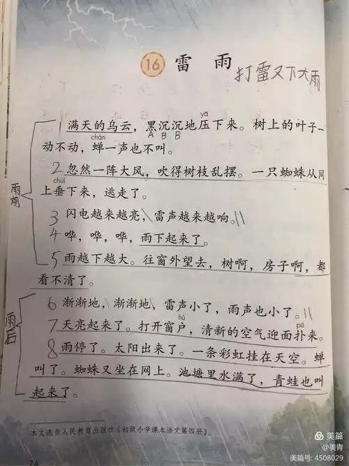 20180606 第一小学语文科组二年级备课组专题研讨——《雷雨》