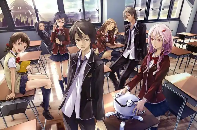 罪恶王冠,女孩,男孩,同学,学校课桌,班级,罪恶王冠5k动漫图片