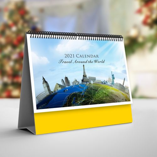 2021年 世界名胜地标建筑台历环球旅行打卡日历横版8寸10寸