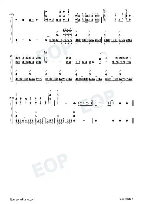 双手简谱,数字谱,midi,pdf)免费下载