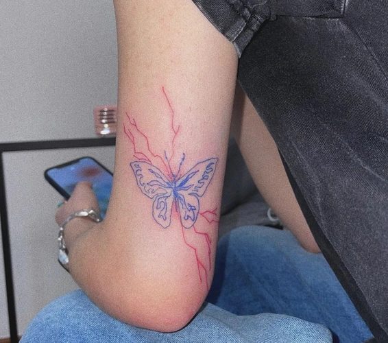 2021蝴蝶纹身图案大全女6