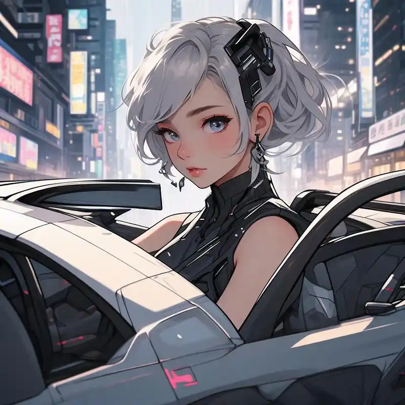 赛博朋克风💥开车女神,霸气侧漏 在这组头像中,我们将赛博朋克与