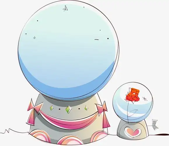 卡通插画水晶球