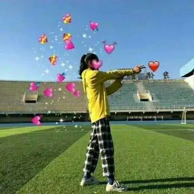 发射爱心箭闺蜜头像高清好看的biu发射爱心的的闺蜜头像图片