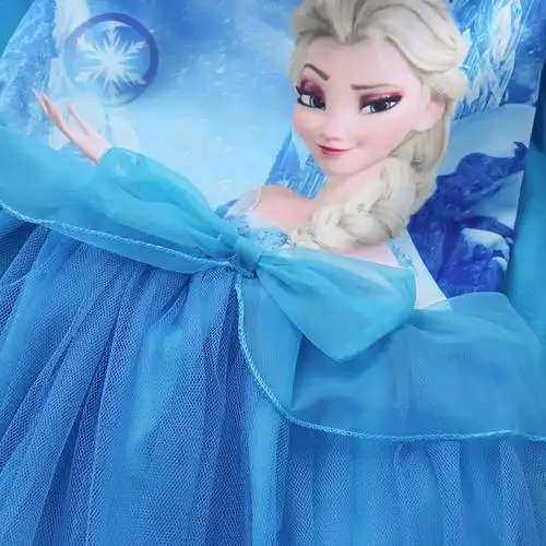 冰雪奇缘爱莎女王衣服儿童纯棉公主裙女童艾莎连衣裙春秋长款纱裙