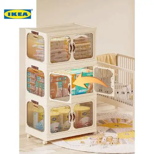 ikea宜家乐免安装折叠多层收纳柜子储物柜家用整理儿童婴儿玩具