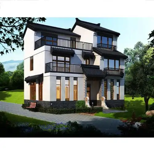 中式三层别墅设计图效果图