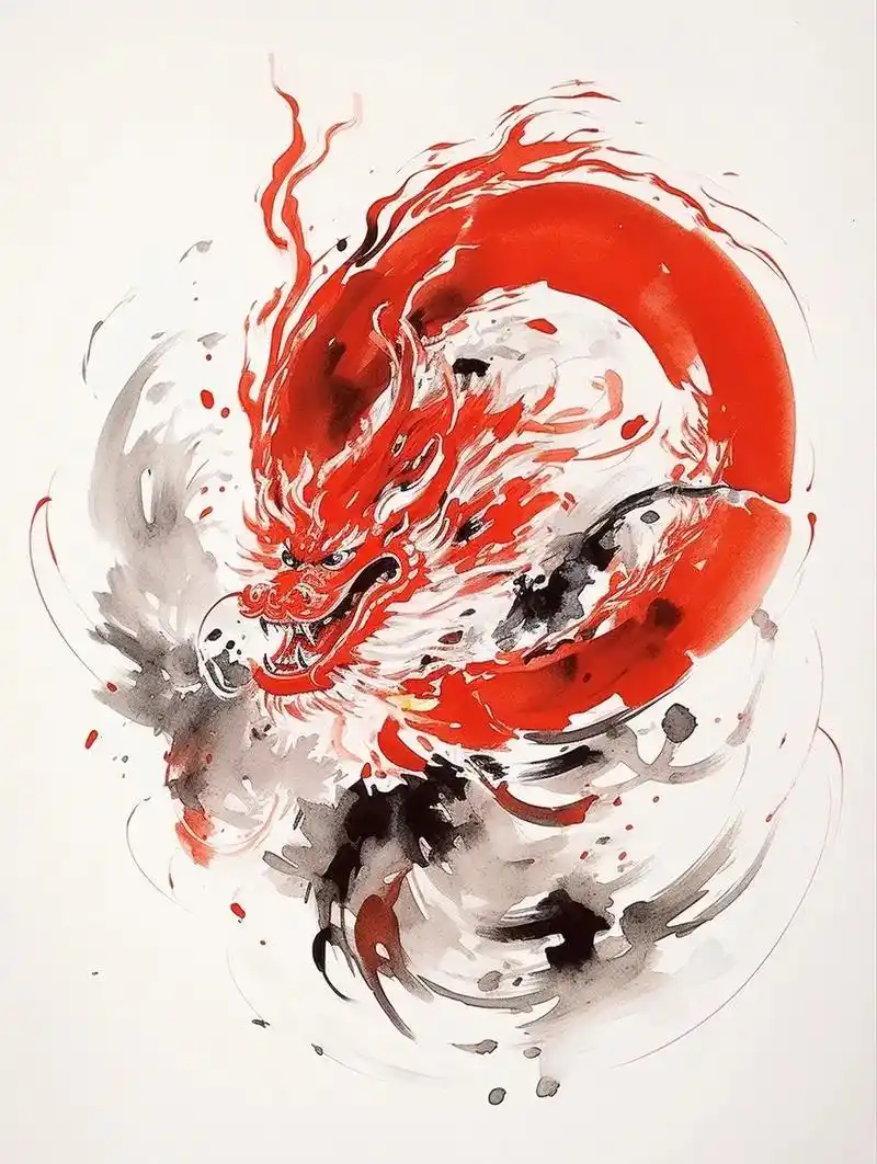 国风 国画——中国龙.#ai绘画 #水墨画 #绘画 #中国龙 - 抖音