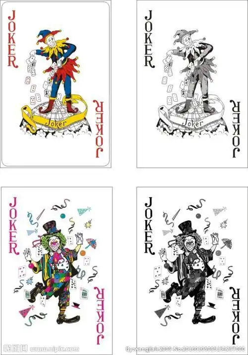 幼儿扑克大王简笔画