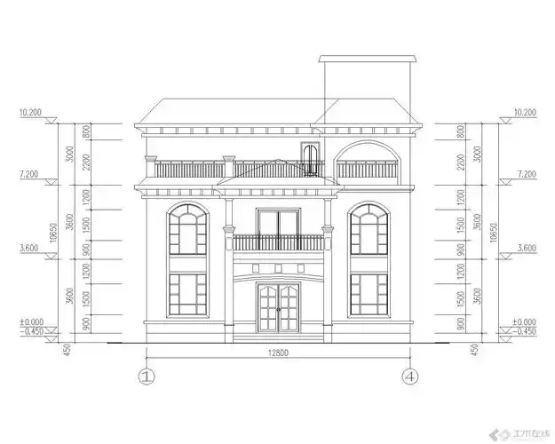 新手学设计(小别墅,平,立面图),求大师指点