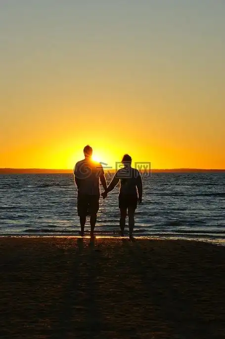 日落,夫妇,牵手高清图库素材免费下载(图片编号:6736859)-六图网