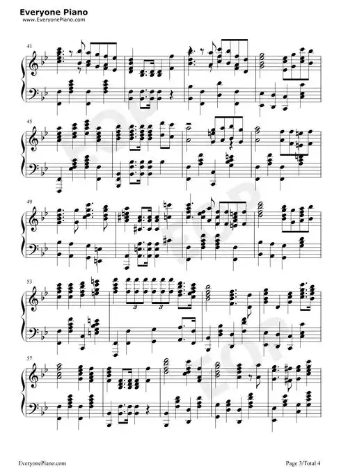 国际歌-l internationale五线谱预览3