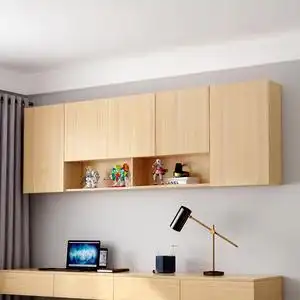 书架墙上壁挂式墙面装饰实木壁柜隔板吊柜悬空书桌客厅卧室置物架