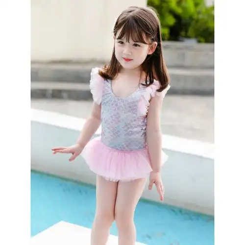 儿童泳衣女连体公主宝宝泳衣可爱女童泳衣幼儿小中大童温泉游泳衣