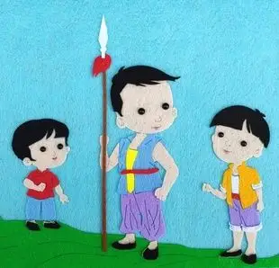 儿童手工自制绘本diy材料包红色经典爱国英雄故事幼儿园不织布书