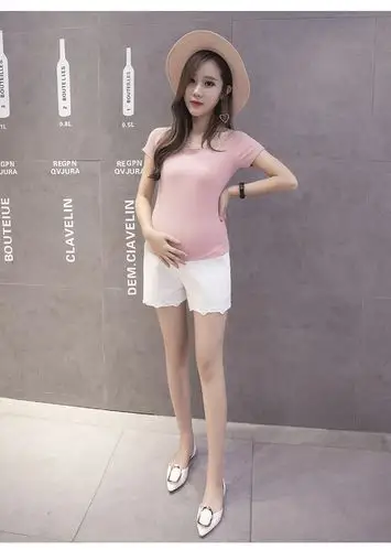 孕妇裤子2018夏装新款孕妇短裤夏天时尚款潮妈外穿蕾丝孕妇托腹裤