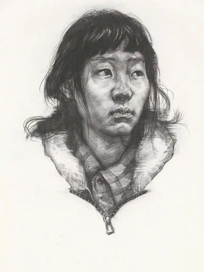 素描头像真人模特写生,考试时间3小时,4开纸张.