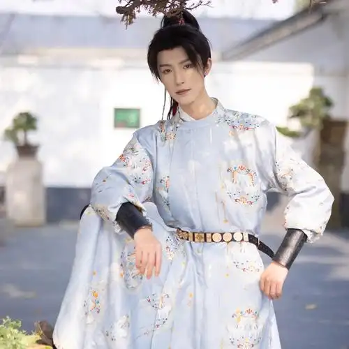 汉服男装唐制圆领袍春夏秋古装男生仙气古风汉元素男士明制道袍