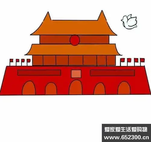 以红色为主题简笔画