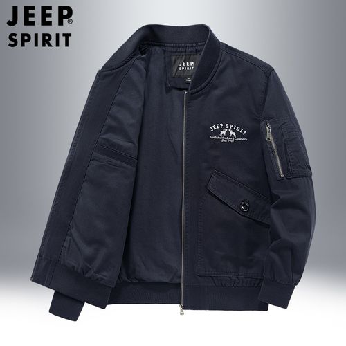 春秋季新款棉质休闲茄克商务中青年外衣休闲服男装服饰飞行员棒球服