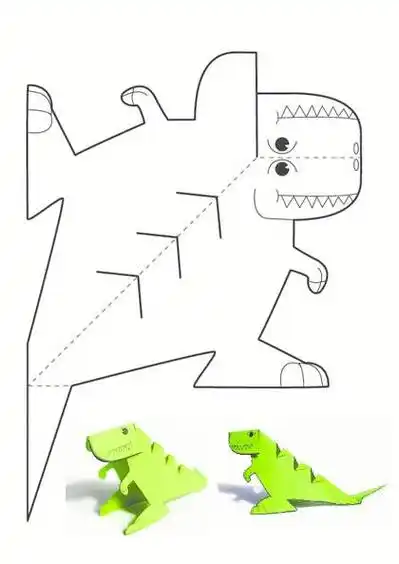 8款幼儿园六一创意亲子手工立体折纸附模板