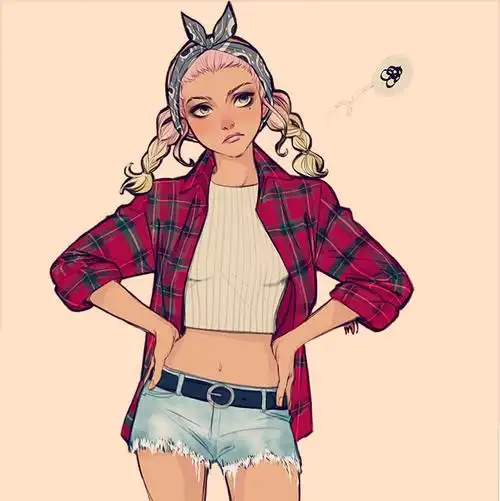 欧美风插画人物欣赏具有活力的人物插画图