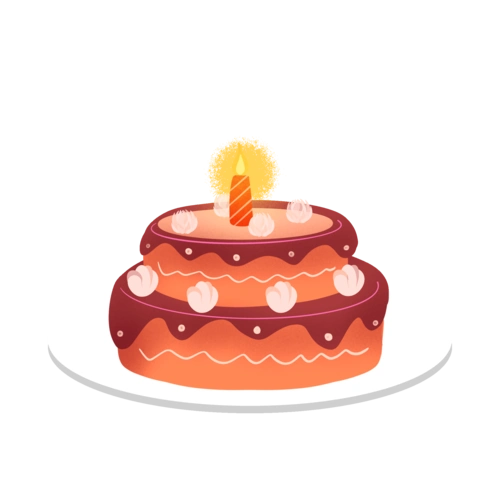 卡通手绘风儿童生日蛋糕设计元素