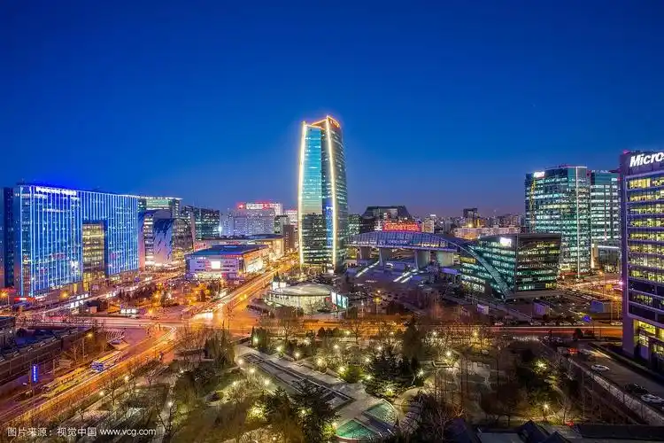 北京中关村夜景