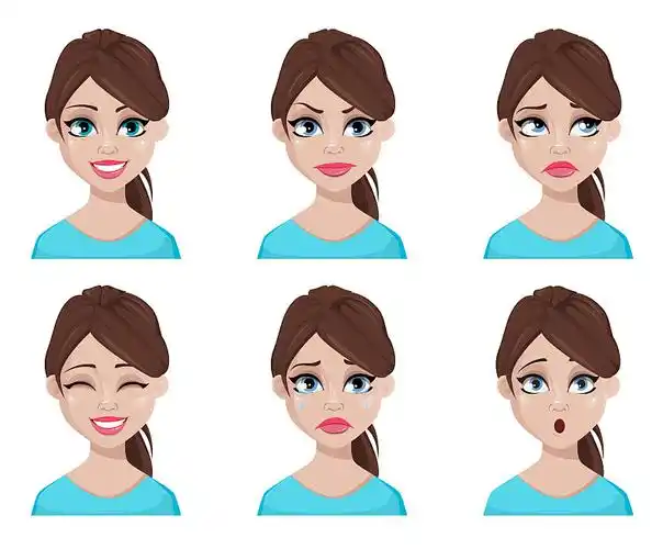 面部表情不同的人