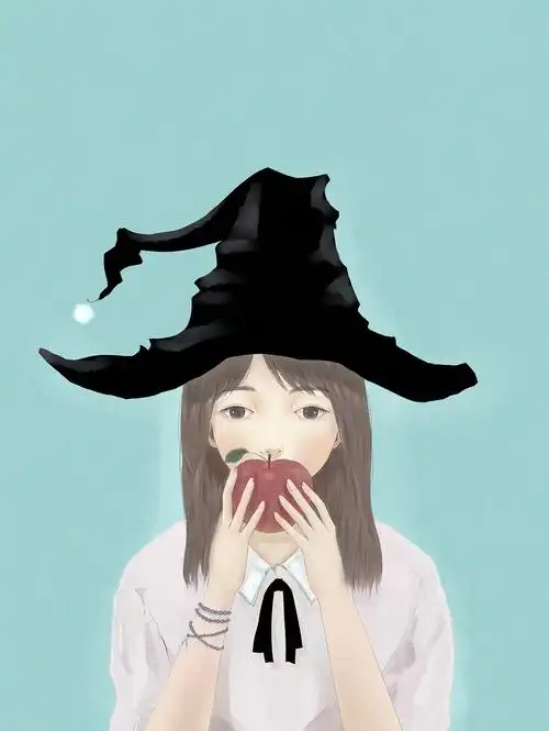 带女巫帽的少女|插画|创作习作|亲亲猫眯 - 原创作品 - 站酷 (zcool)