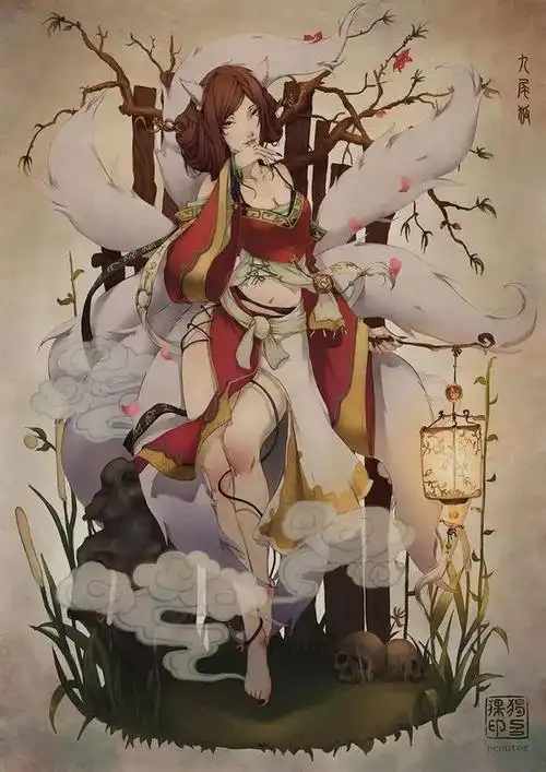 【动漫壁纸】九尾狐 赏析_网易订阅