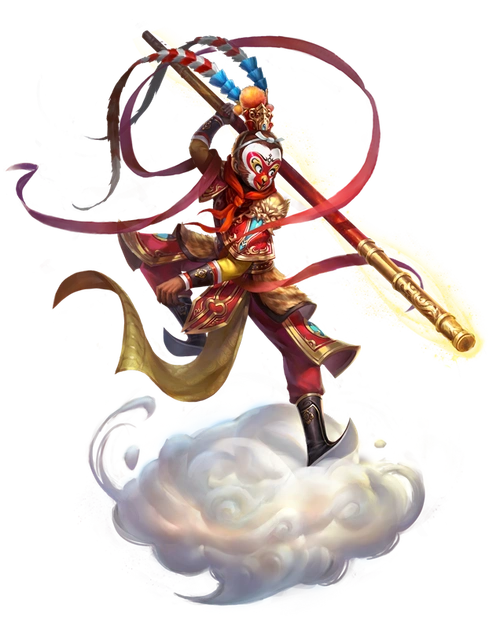 (1) 美猴王专属特技→分身术:将己方5个守护变身,同时向对手发起攻击