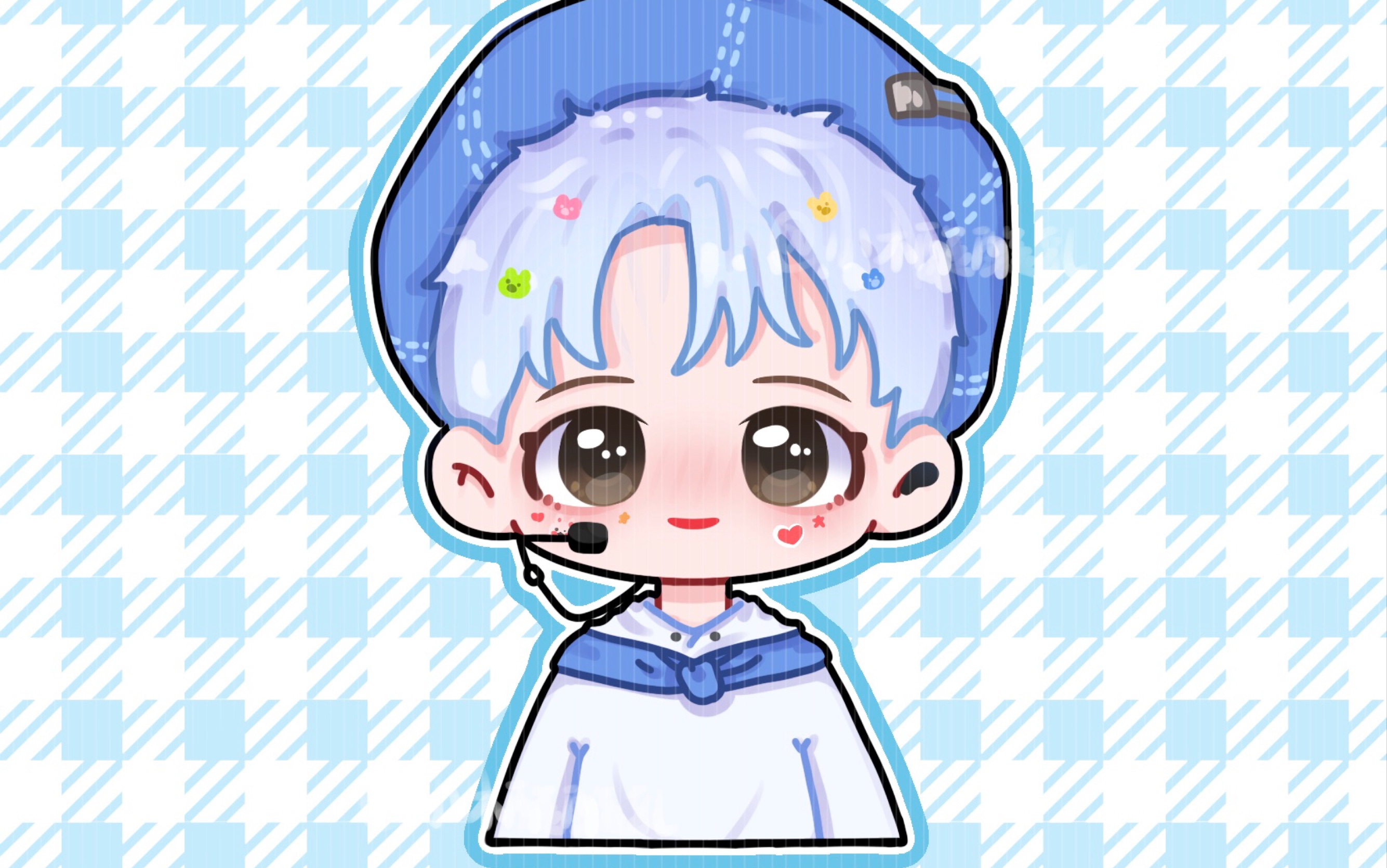 「绘画过程」q版半身无偿展示 |贺峻霖