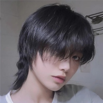 假发男鲻鱼头韩版自然逼真帅气个性时尚流行整顶发套蓬松狼尾学生