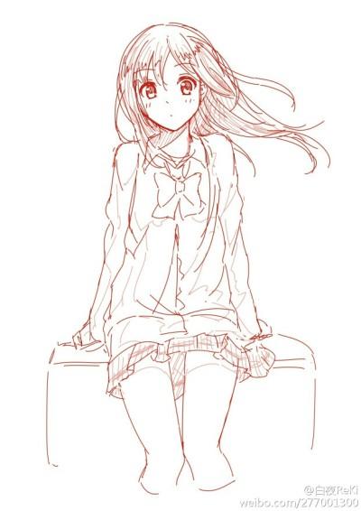 简笔画卡通二次元步骤