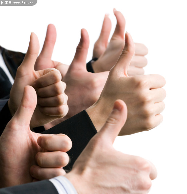 众人举手称赞高清图片