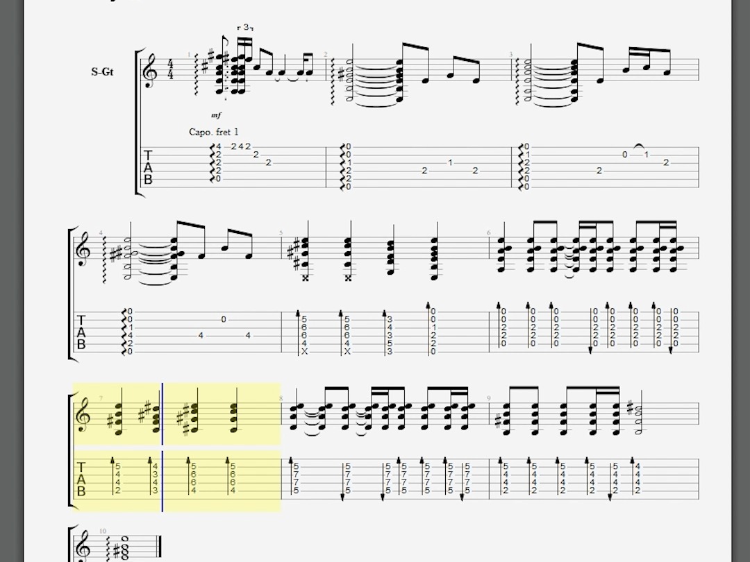 【吉他谱】扒了下ほんのちょっぴり