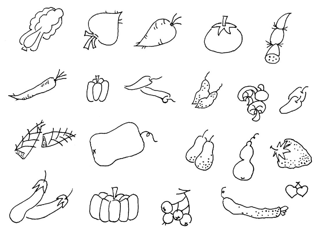 5简笔画打卡极简单系列水果蔬菜