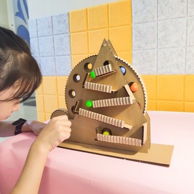 创意新款摩天轮手工diy幼儿园自制教玩具材料包瓦楞纸立体作品