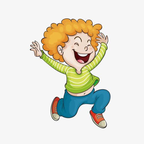 人物跳起来的简笔画