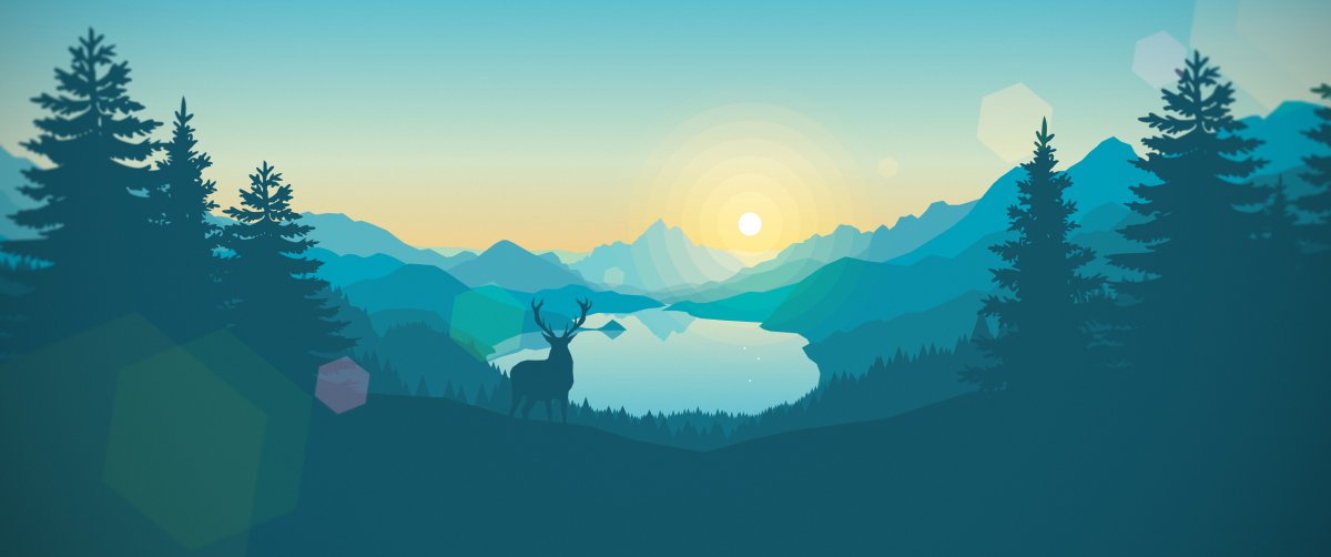 山 日出 鹿 简约 极简主义风景图片,4k高清其它图片,娟娟壁纸