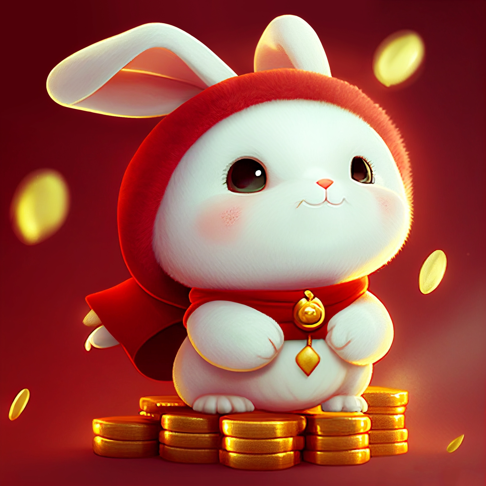 原创新年头像|一波招财兔兔来袭06