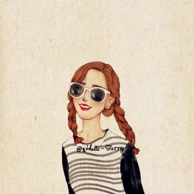 手绘个性女生头 好看个性手绘女_微信头像图片大全
