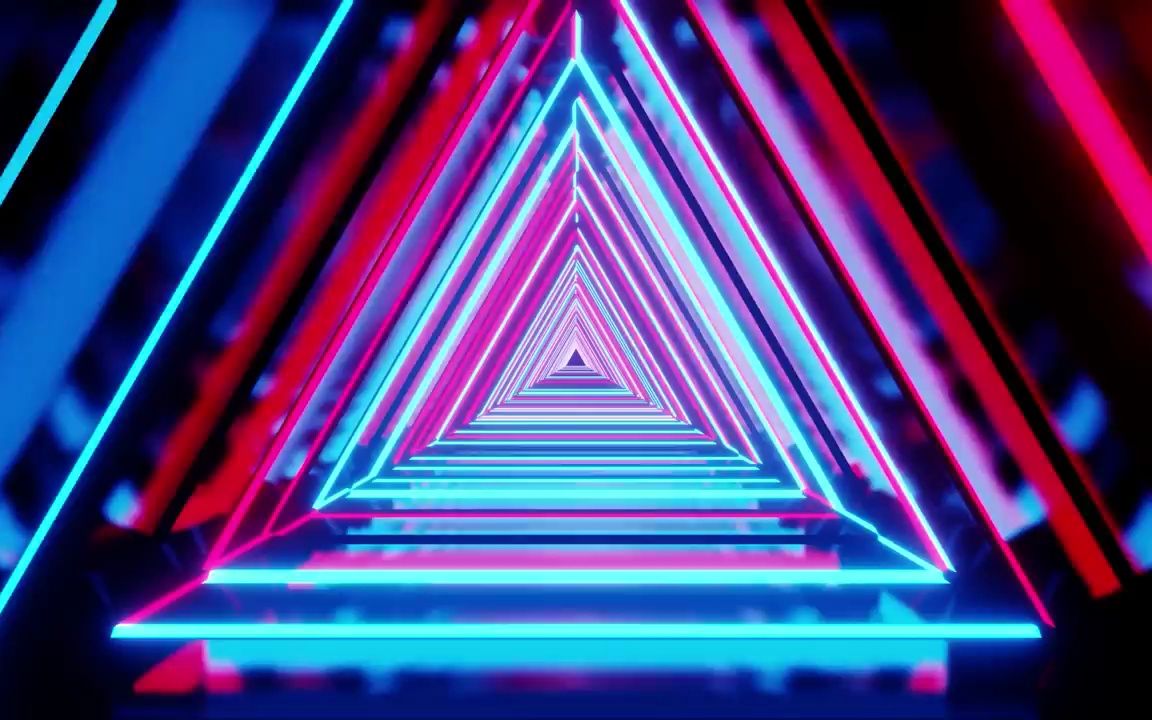 视频素材 ▏k1947 2k画质三角形发光灯管灯光秀动感歌舞表演劲爆歌曲