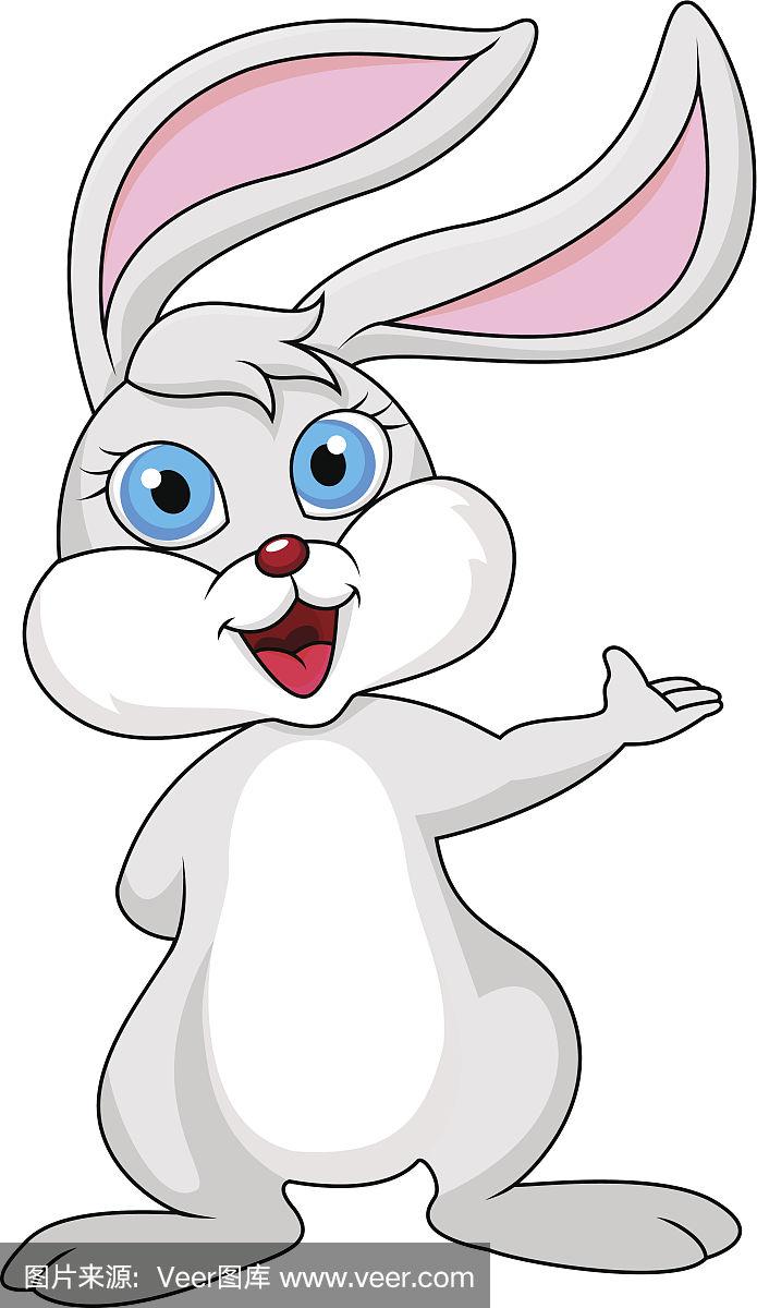 可爱的卡通兔子