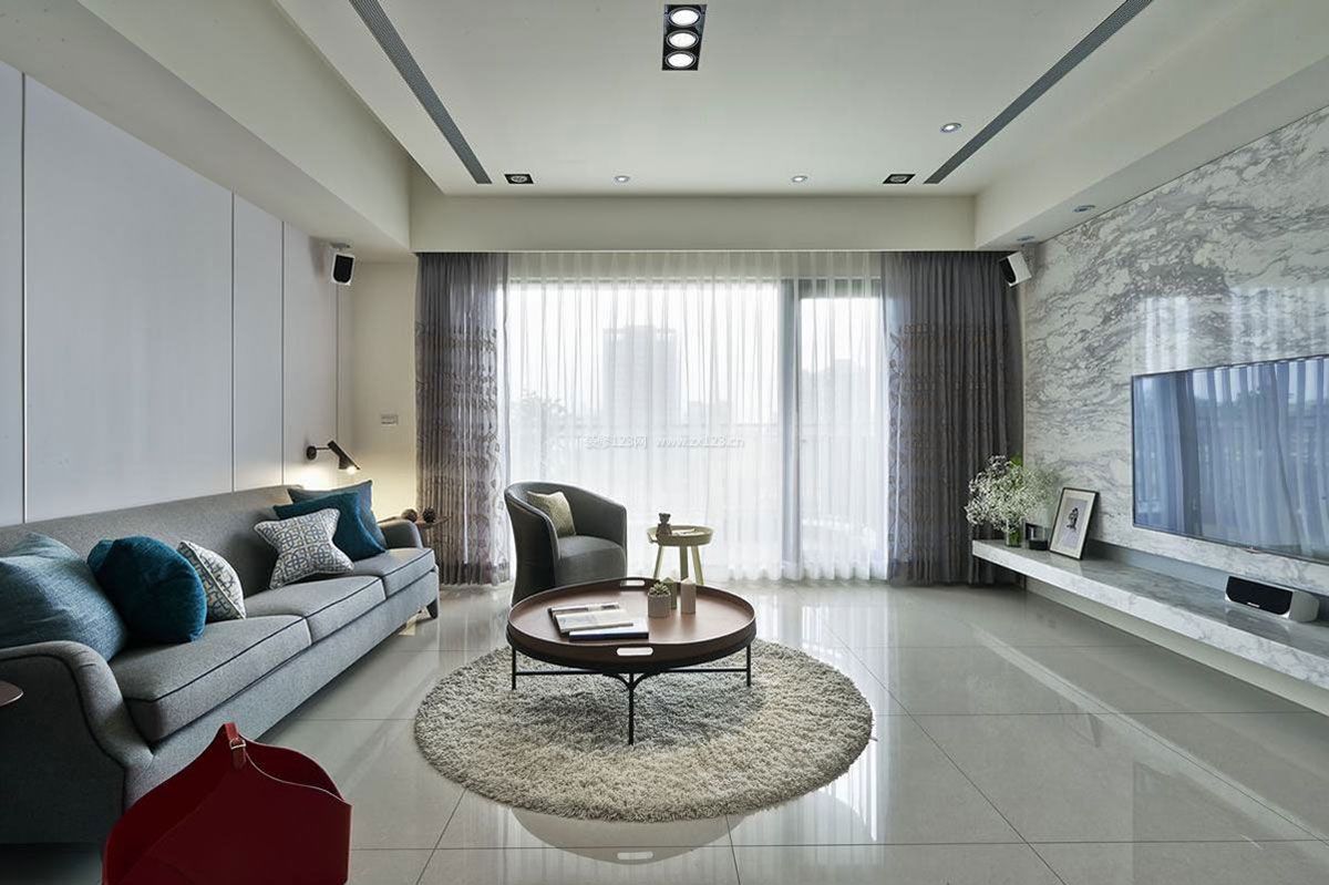 2021高层大户型客厅天花板装修效果图